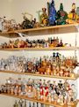 Miniature liquor bottles from Argentina.
